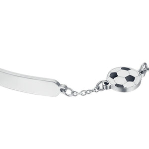 Bracciale banbino in acciaio con pallone Luca Barra JB111