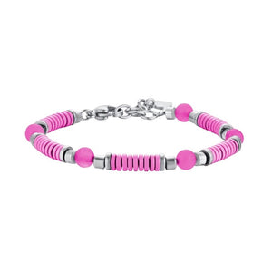 Bracciale bambina in acciaio con pietre Luca Barra JB145