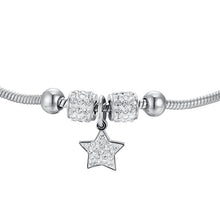 Cargar imagen en el visor de la galería, Bracciale bambina in acciaio con stella Luca Barra JB180
