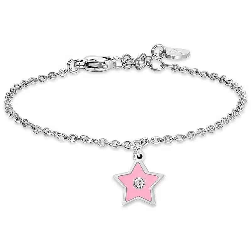 Bracciale bimba con stella in acciaio Luca Barra JB198