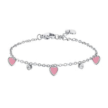 Load image into Gallery viewer, Bracciale bambina in acciaio con cuore Luca Barra JB206
