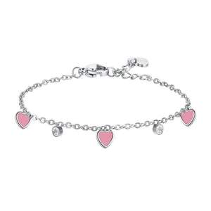 Bracciale bambina in acciaio con cuore Luca Barra JB206