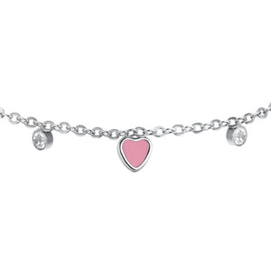 Bracciale bambina in acciaio con cuore Luca Barra JB206