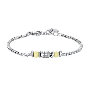 Bracciale bimbo in acciaio con pietre Gialle Luca Barra JB216