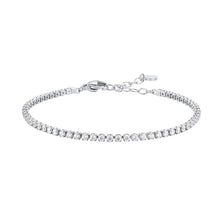 Carica l'immagine nel visualizzatore di Gallery, Bracciale bambina tennis in acciaio con zirconi Luca Barra JB248
