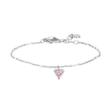 Carica l'immagine nel visualizzatore di Gallery, Bracciale bambina in acciaio con cuore e zircone Luca Barra JB252
