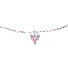 Carica l'immagine nel visualizzatore di Gallery, Bracciale bambina in acciaio con cuore e zircone Luca Barra JB252
