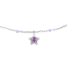 Cargar imagen en el visor de la galería, Bracciale bambina in acciaio con stella e zircone Luca Barra JB253
