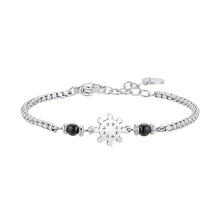 Carica l'immagine nel visualizzatore di Gallery, Bracciale bambino in acciaio con timone e agata Luca Barra JB256
