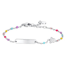 Carica l'immagine nel visualizzatore di Gallery, Bracciale bambina in acciaio con piastra e Angelo Luca Barra JB271

