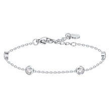 Carica l'immagine nel visualizzatore di Gallery, Bracciale bambina in acciaio con zirconi Luca Barra JB272
