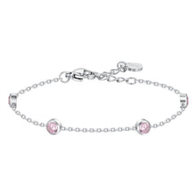 Carica l'immagine nel visualizzatore di Gallery, Bracciale bambina in acciaio con zirconi Luca Barra JB273
