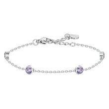 Carica l'immagine nel visualizzatore di Gallery, Bracciale bambina in acciaio con zirconi Luca Barra JB274
