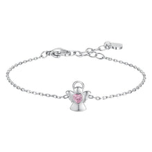 Load image into Gallery viewer, Bracciale bambina in acciaio Angelo con zircone Luca Barra JB276
