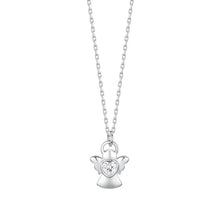 Carica l'immagine nel visualizzatore di Gallery, Collana bambina in acciaio Angelo con zircone Luca Barra JC177
