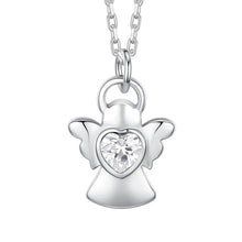 Carica l'immagine nel visualizzatore di Gallery, Collana bambina in acciaio Angelo con zircone Luca Barra JC177
