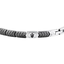 Carica l'immagine nel visualizzatore di Gallery, Bracciale da uomo in acciaio e ceramica Maserati JM226ATZ86
