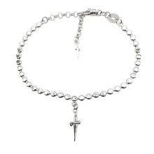 Cargar imagen en el visor de la galería, Pulsera de hombre Cesare Paciotti de plata con colgante espada JPBR0633B
