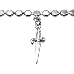 Pulsera de hombre Cesare Paciotti de plata con colgante espada JPBR0633B