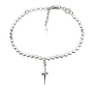 Pulsera de hombre Cesare Paciotti de plata con colgante espada JPBR0633B