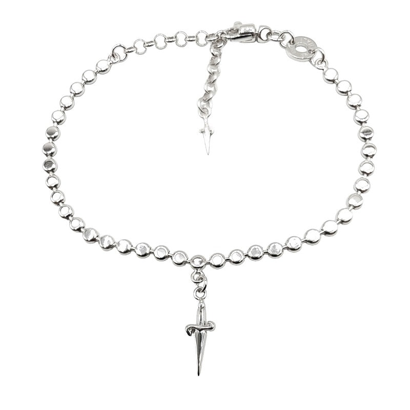 Pulsera de hombre Cesare Paciotti de plata con colgante espada JPBR0633B