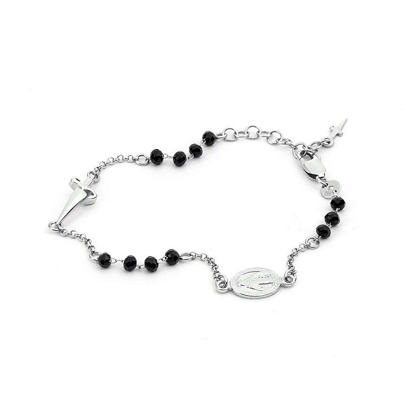 Bracciale Rosario da uomo in argento Cesare Paciotti Rosary JPBR2214B