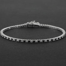 Load image into Gallery viewer, Men's tennis bracelet with silver zircons Cesare Paciotti JPBR2482B
