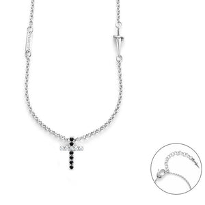 Collana da uomo con pendente croce in argento Cesare Paciotti JPCL2438B