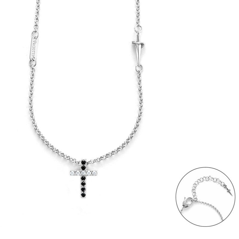 Collana da uomo con pendente croce in argento Cesare Paciotti JPCL2438B