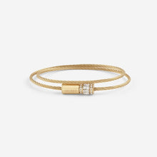 Carica l&#39;immagine nel visualizzatore di Gallery, Bracciale da donna in acciaio dorato e cristalli Guess JUBB05 395JW YG
