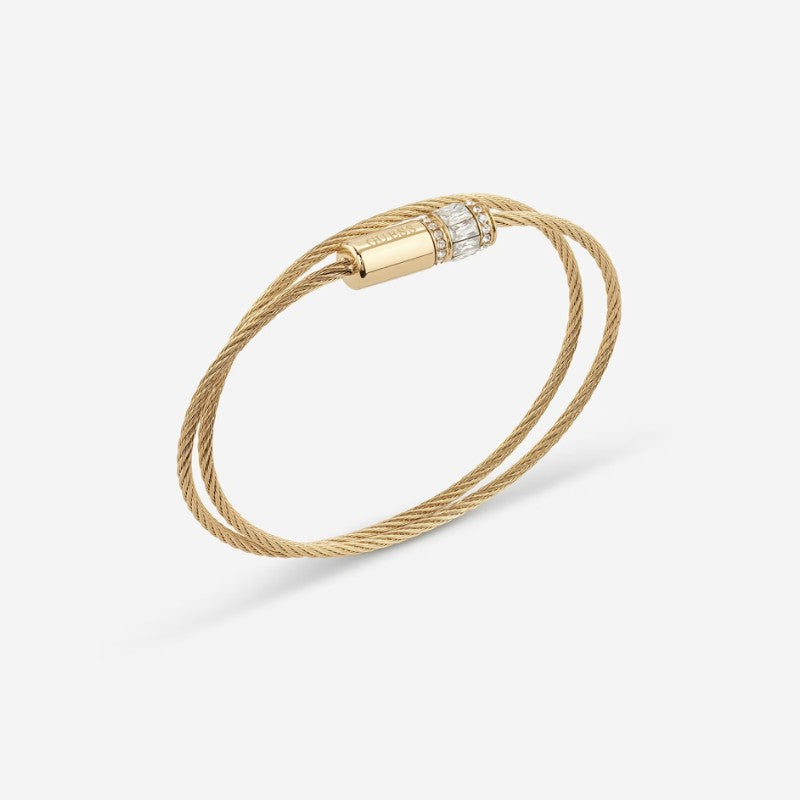 Bracciale da donna in acciaio dorato e cristalli Guess JUBB05 395JW YG