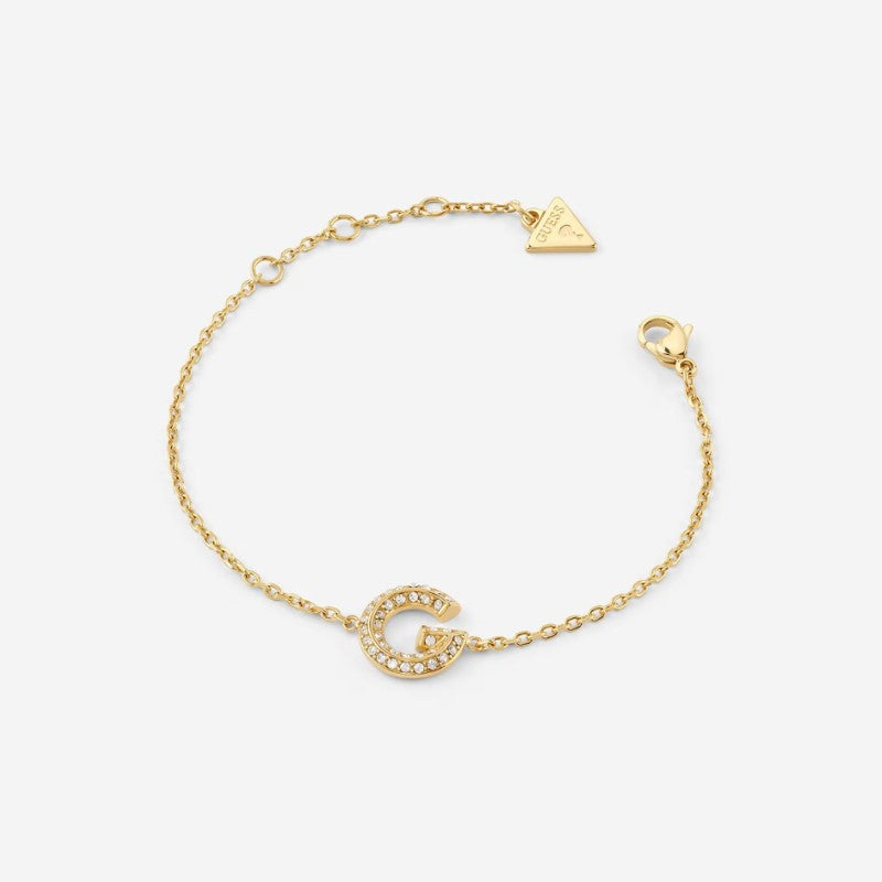 Bracciale da donna in acciaio dorato e cristalli Guess JUBB05 442JW YG