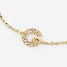 Carica l&#39;immagine nel visualizzatore di Gallery, Bracciale da donna in acciaio dorato e cristalli Guess JUBB05 442JW YG
