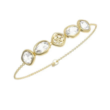 Carica l&#39;immagine nel visualizzatore di Gallery, Bracciale da donna in acciaio dorato e cristalli Guess JUBB05 570JW YG
