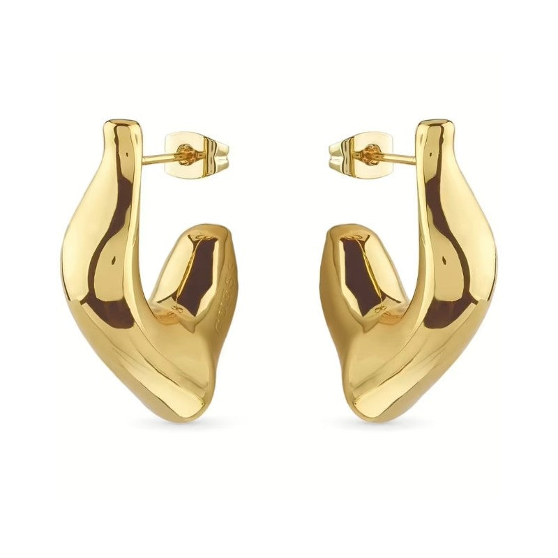 Orecchini da donna in acciaio dorato Guess JUBE05 340JW YG