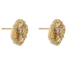 Carica l&#39;immagine nel visualizzatore di Gallery, Orecchini da donna in acciaio dorato e cristalli Guess JUBE05 504JW YG
