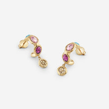 Carica l&#39;immagine nel visualizzatore di Gallery, Orecchini da donna in acciaio dorato e cristalli Guess JUBE05 571JW YGMC
