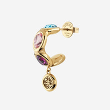Carica l&#39;immagine nel visualizzatore di Gallery, Orecchini da donna in acciaio dorato e cristalli Guess JUBE05 571JW YGMC
