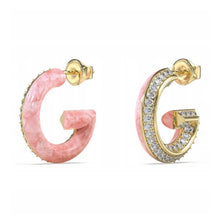 Carica l'immagine nel visualizzatore di Gallery, Orecchini da donna in acciaio dorato e cristalli Guess JUBE05 436JW YGRS
