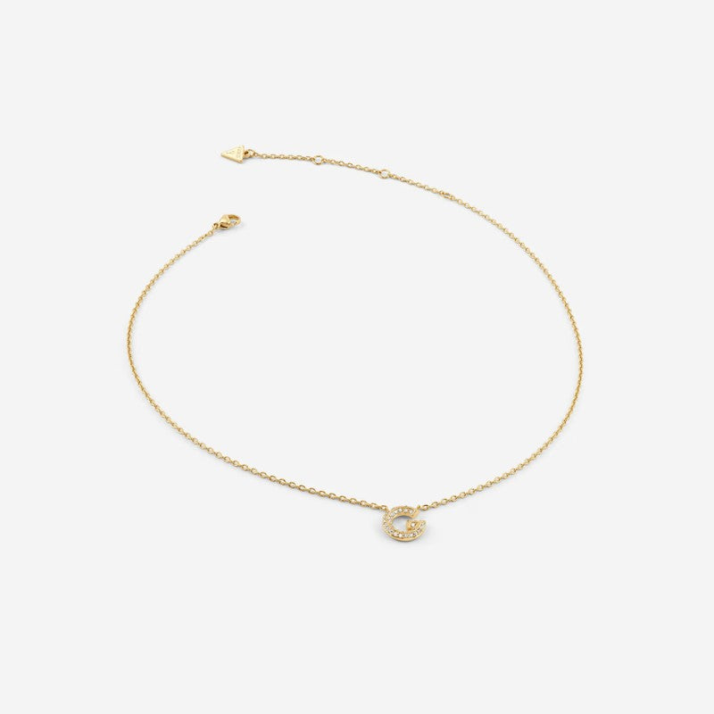 Collana da donna in acciaio dorato e cristalli Guess JUBN05 441JW YG