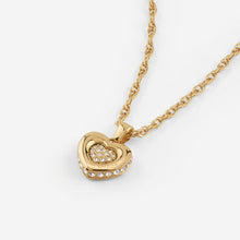 Carica l&#39;immagine nel visualizzatore di Gallery, Collana da donna in acciaio dorato e cristalli Guess JUBN05 463JW YG
