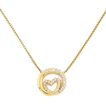 Carica l&#39;immagine nel visualizzatore di Gallery, Collana da donna in acciaio dorato e cristalli Guess JUBN05 523JW YG
