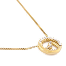 Carica l&#39;immagine nel visualizzatore di Gallery, Collana da donna in acciaio dorato e cristalli Guess JUBN05 523JW YG
