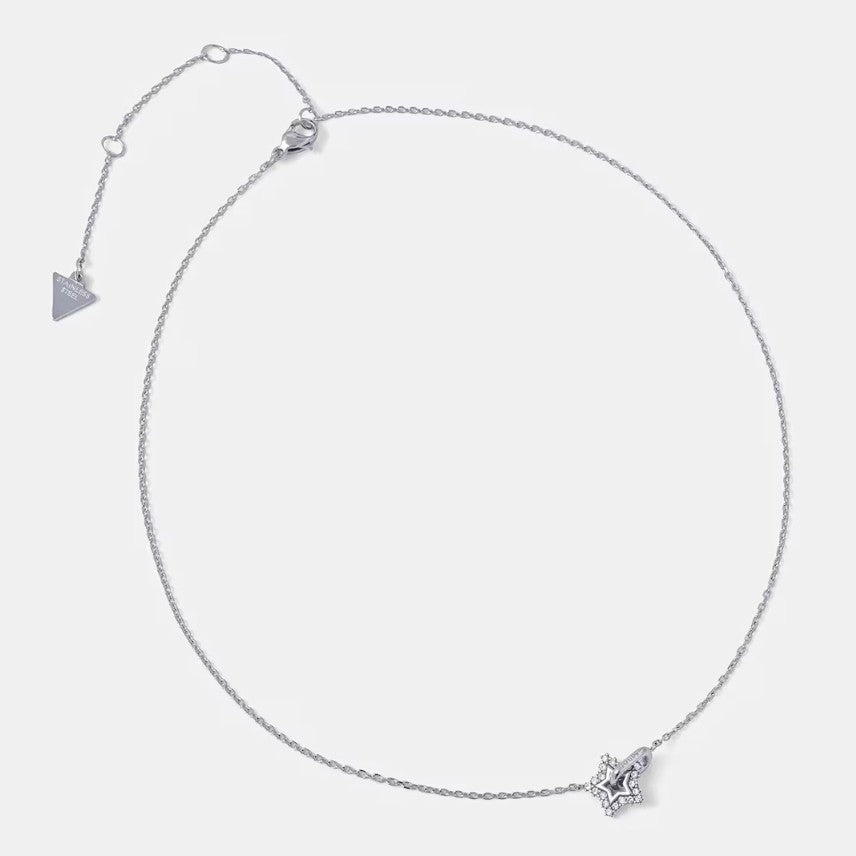 Collana da donna in acciaio e cristalli Guess JUBN05 537JW RH