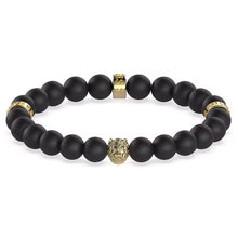 Carica l&#39;immagine nel visualizzatore di Gallery, Bracciale da uomo in acciaio e pietra Guess JUMB01 303JW YG
