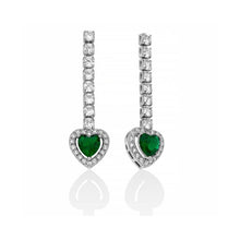 Load image into Gallery viewer, Kiara Basik Women&#39;s Earrings With Heart Pendant KERD2054B
