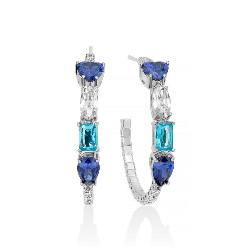 Orecchini da donna con zirconi colorati Kiara Basik KERD2068B