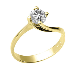 Anello da donna In Oro Giallo 18 kt Con diamante 3,4 mm Donna Oro LAS11297.005