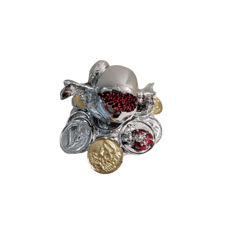 Sculpture Fashion Silver Pomegranate lucky charm MA1844/MC
