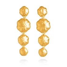 Cargar imagen en el visor de la galería, Orecchini da donna in bronzo dorato cascata sand Giovanni Raspini N0014
